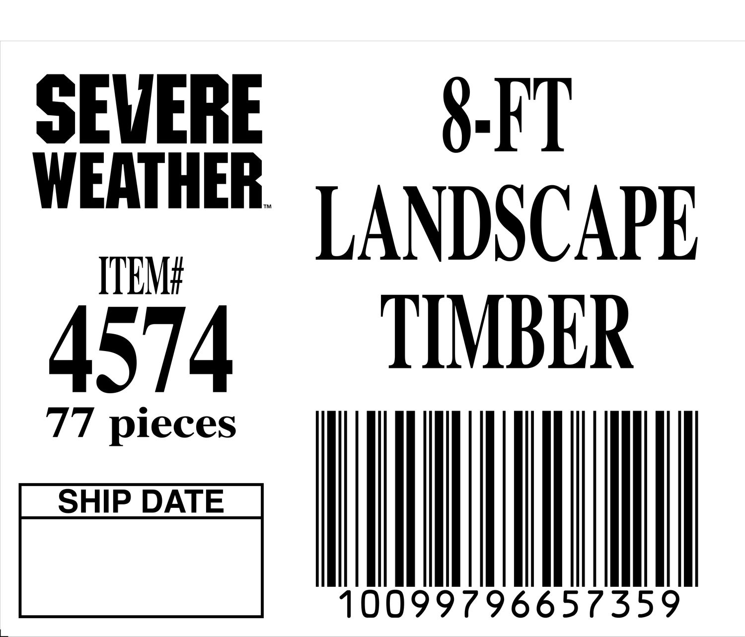 8-FT LANDSCAPE TIMBER 77 PIECES - 65735-9 - ORDER IN INCREMENTS OF 100