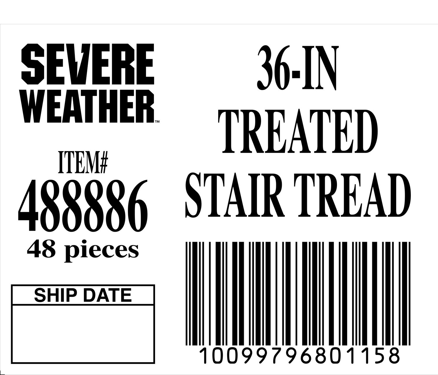 36-IN TREATED STAIR TREAD - 80115-8 - ORDER IN INCREMENTS OF 100