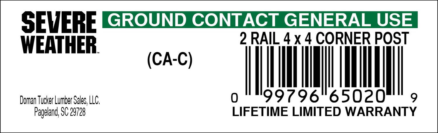 2 RAIL 4 X 4 CORNER POST - 65020-9 - 2000 PER ROLL - 22,000 MINIMUM