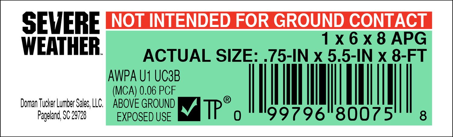 1 x 6 x 8 APG - 80075-8 - 2000 PER ROLL - 22,000 MINIMUM