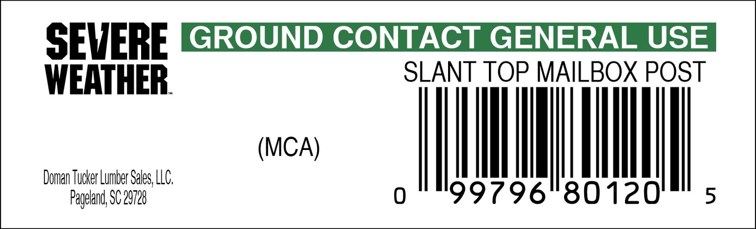 SLANT TOP MAILBOX POST - 80120-5 - 2000 PER ROLL - 22,000 MINIMUM