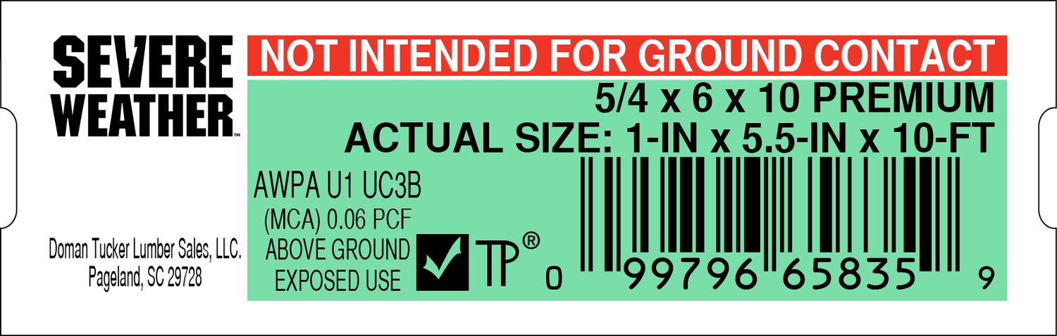5/4 x 6 x 10 PREMIUM - 65835-9 - 2000 PER ROLL - 20,000 MINIMUM