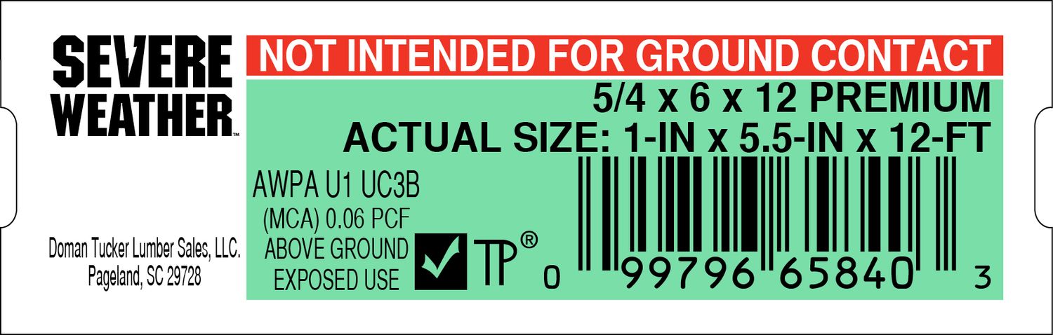 5/4 x 6 x 12 PREMIUM - 65840-3 - 2000 PER ROLL - 20,000 MINIMUM