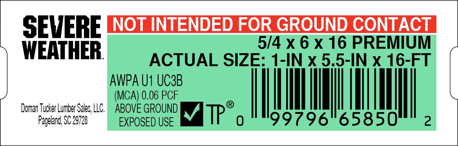 5/4 x 6 x 16 PREMIUM - 65850-2 - 2000 PER ROLL - 20,000 MINIMUM