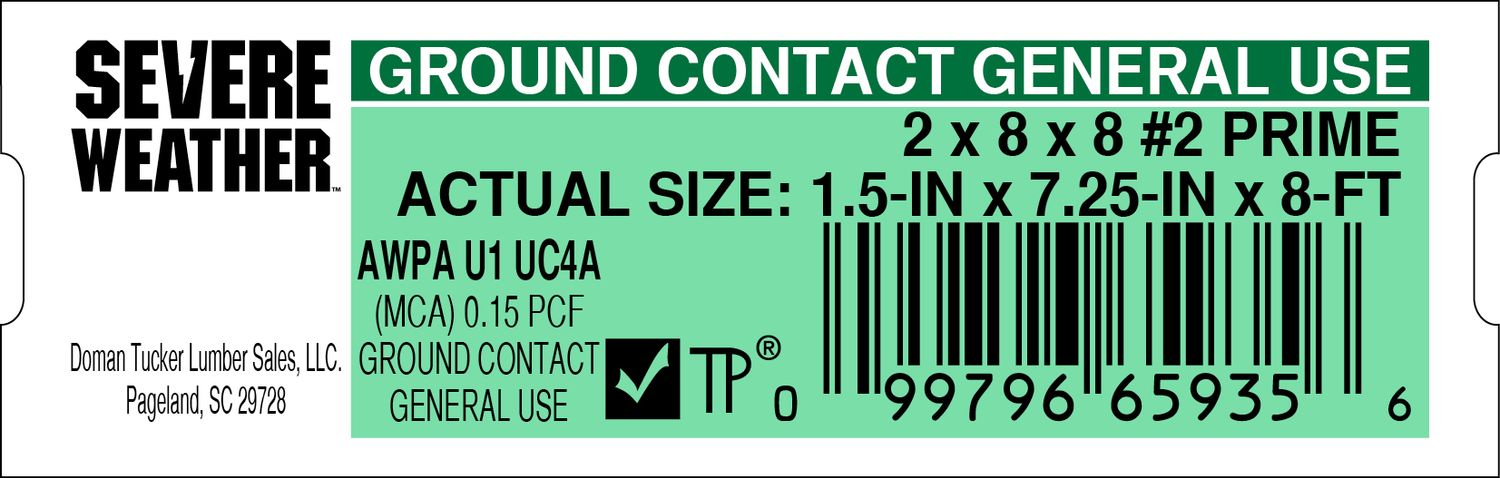 2 x 8 x 8 #2 PRIME - 65935-6 - 2000 PER ROLL - 20,000 MINIMUM