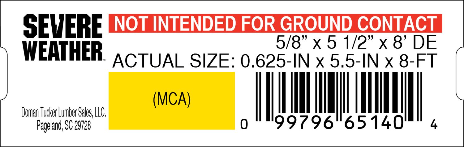 5/8" x 5 1/2" x 8' DE - 65140-4 - 2000 PER ROLL - 20,000 MINIMUM