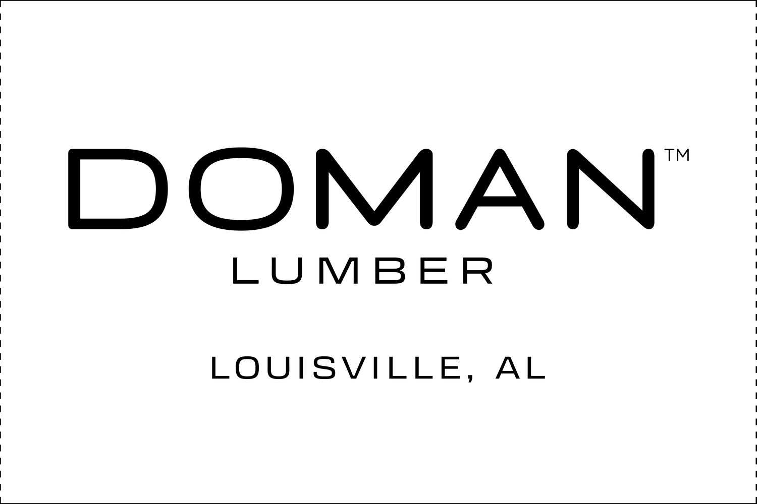 4 x 6 DOMAN LOGO TAG - ORDER IN INCREMENTS OF 1,000 - 3,000 MINIMUM
