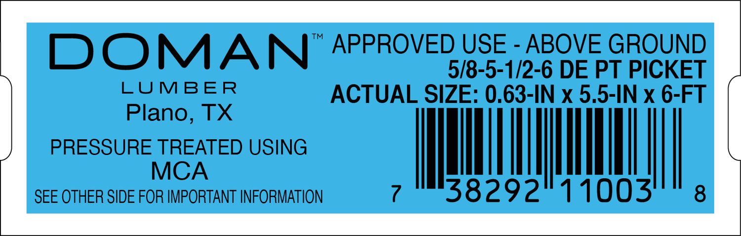 5/8-5-1/2-6 DE PT PICKET - 11003-8 - 2000 PER ROLL - 20,000 MINIMUM