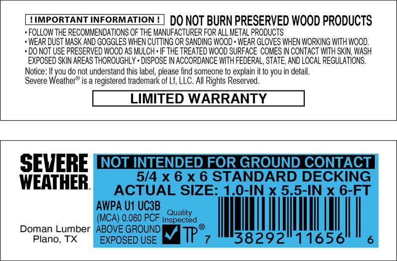 MCA SEVERE WEATHER STANDARD DECKING TAGS