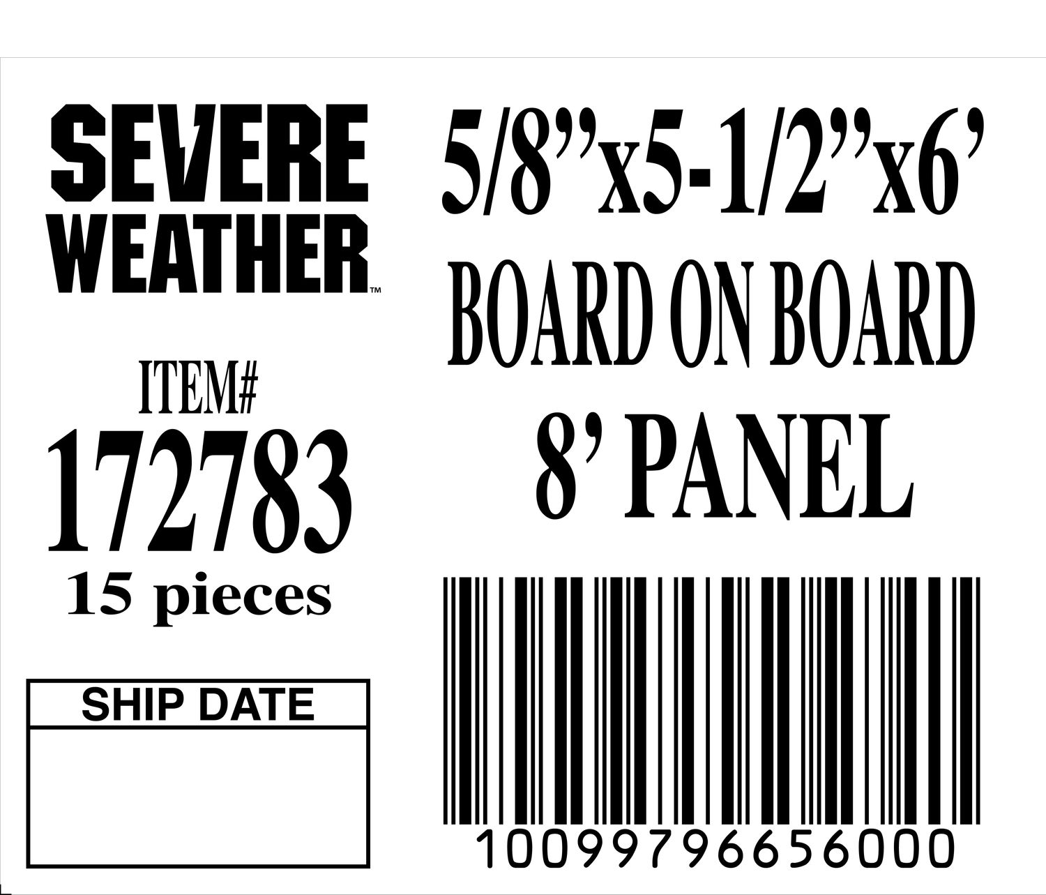 5/8'x5-12x6' BOARD ON BOARD 8' - 65600-0 - ORDER IN INCREMENTS OF 100
