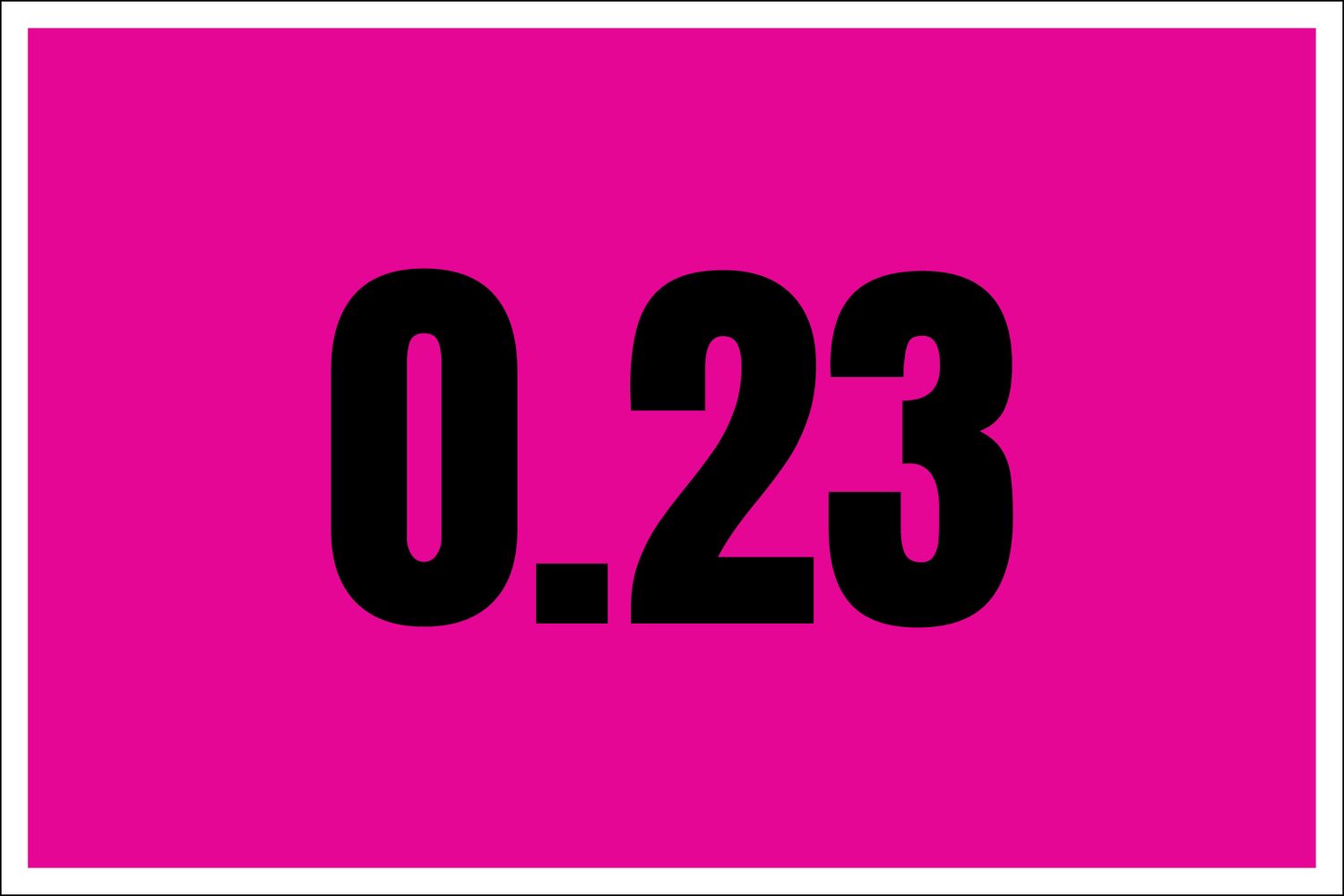 0.23 PINK COLOR TAG 3" x 2" - 1,000 PER ROLL - ORDERED IN INCREMENTS 0F 1,000