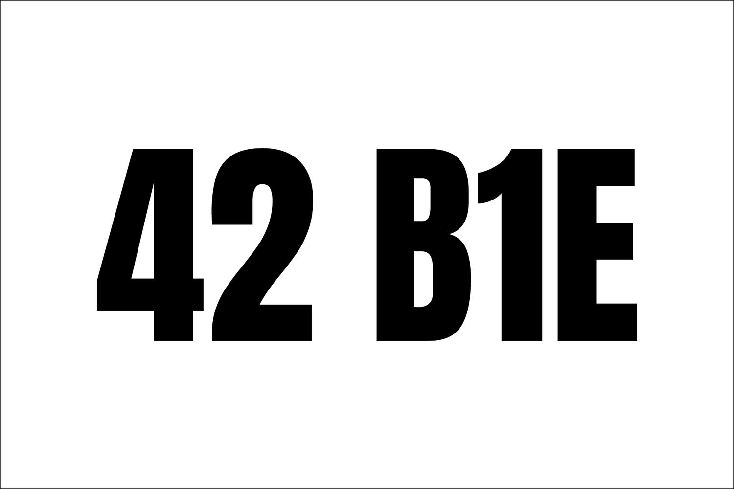 42 B1E 3" x 2" - 1,000 PER ROLL - ORDERED IN INCREMENTS 0F 1,000