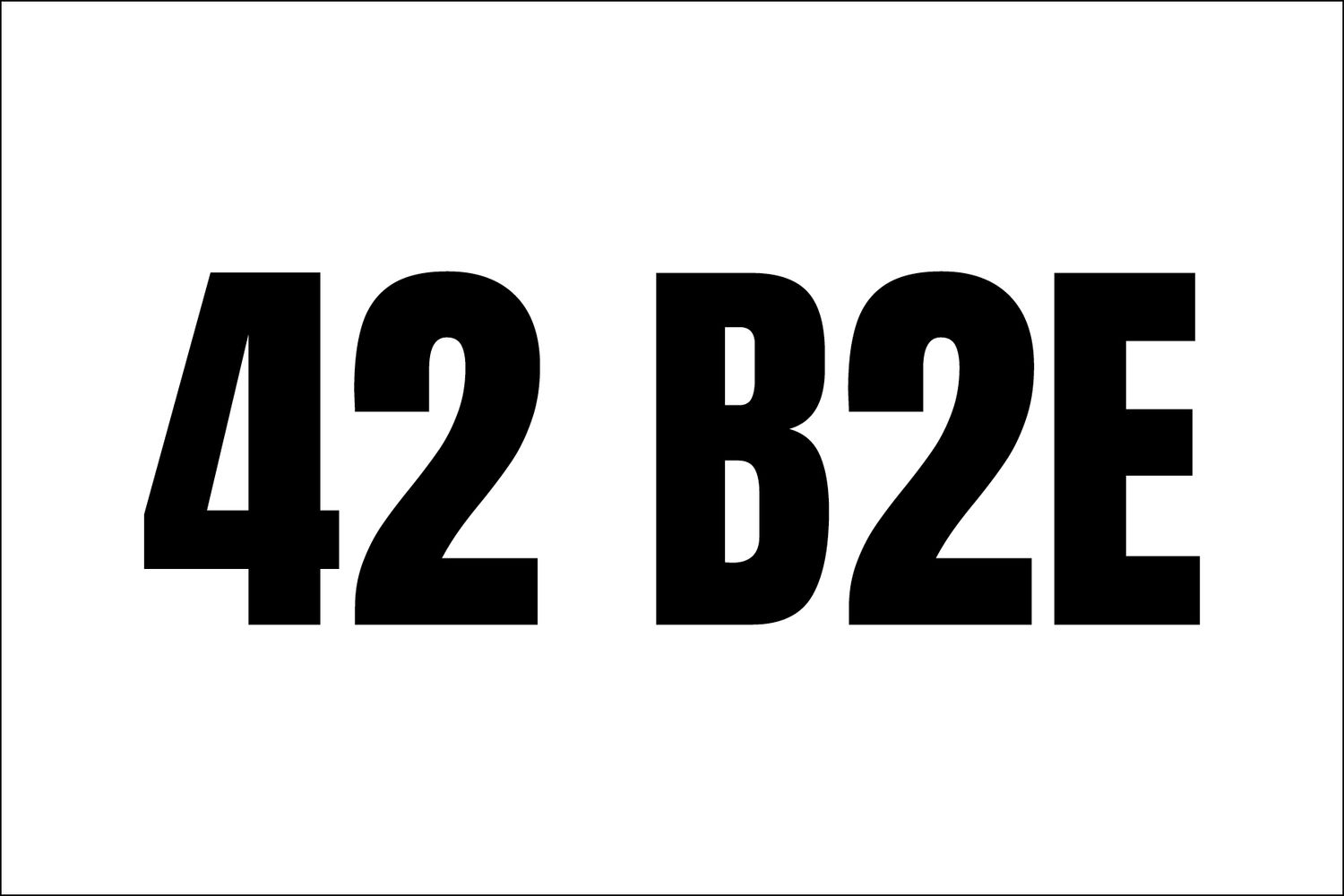 42 B2E 3" x 2" - 1,000 PER ROLL - ORDERED IN INCREMENTS 0F 1,000