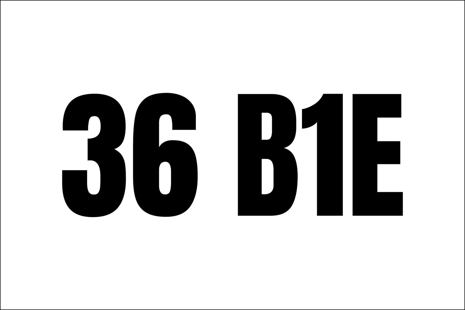 36 B1E 3" x 2" - 1,000 PER ROLL - ORDERED IN INCREMENTS 0F 1,000