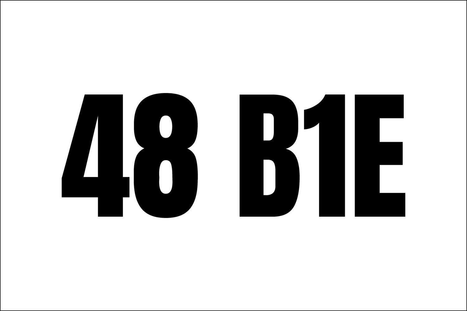 48 B1E 3" x 2" - 1,000 PER ROLL - ORDERED IN INCREMENTS 0F 1,000