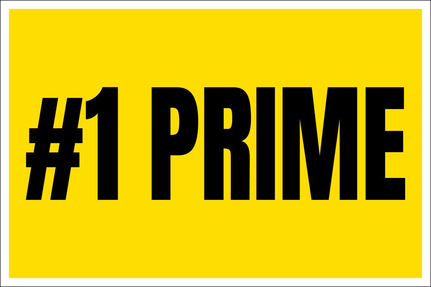 #1 PRIME YELLOW COLOR TAG 3" x 2" - 1,000 PER ROLL - ORDERED IN INCREMENTS 0F 1,000