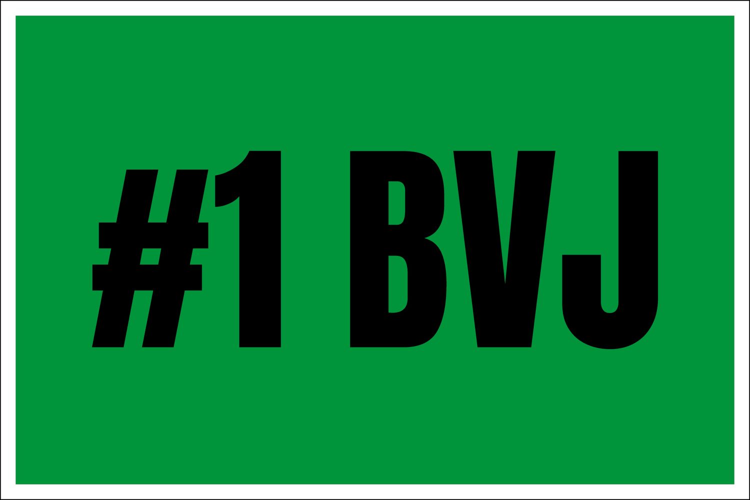 #1 BVJ GREEN COLOR TAG 3" x 2" - 1,000 PER ROLL - ORDERED IN INCREMENTS 0F 1,000