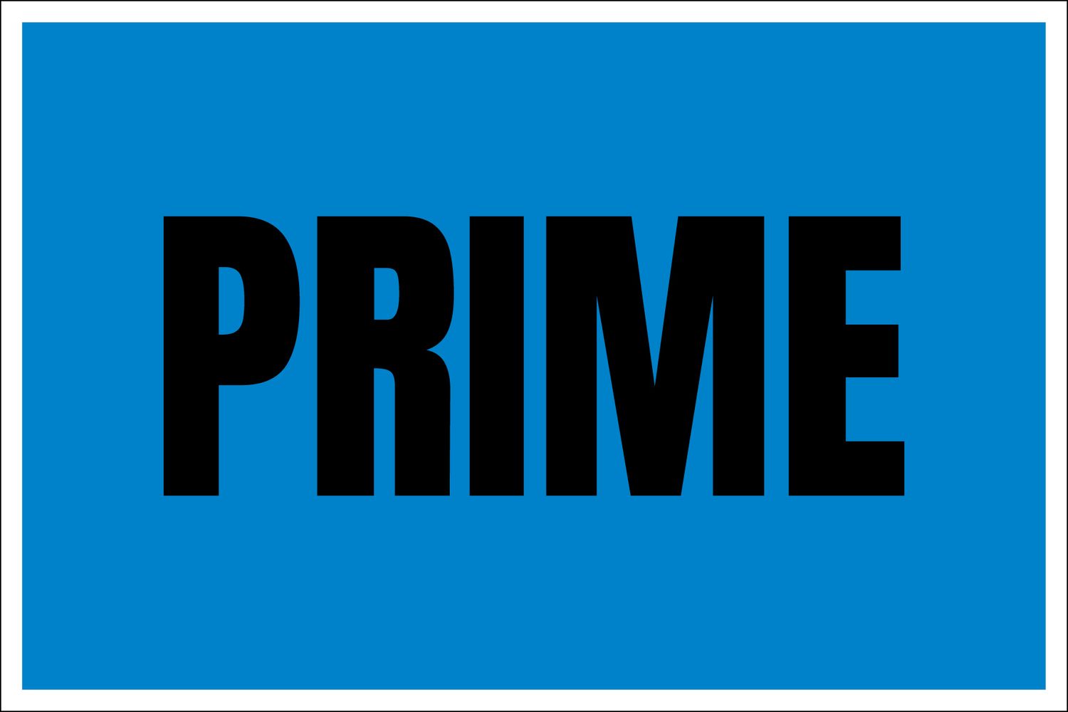 PRIME BLUE COLOR TAG 3" x 2" - 1,000 PER ROLL - ORDERED IN INCREMENTS 0F 1,000