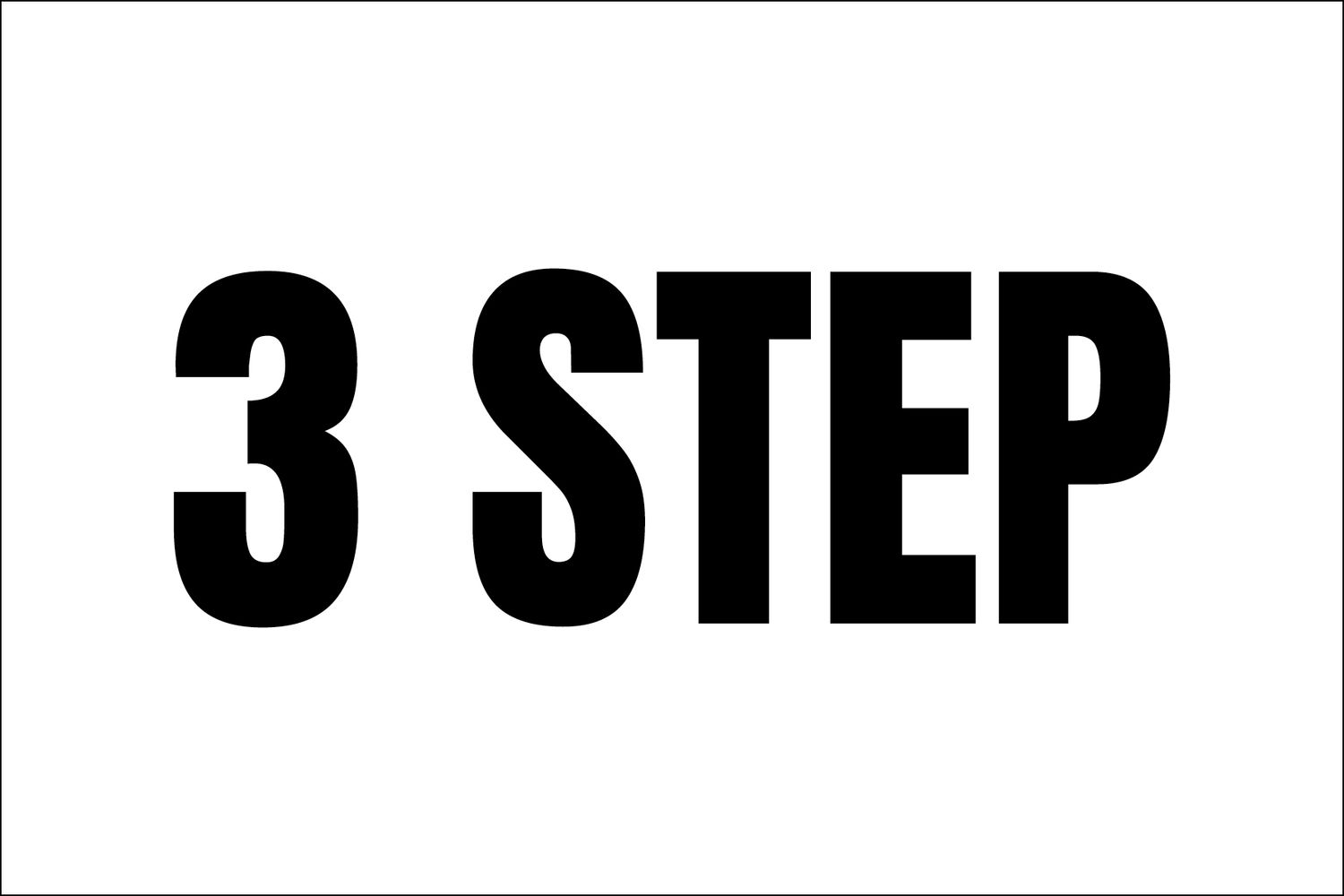 3 STEP 3" x 2" - 1,000 PER ROLL - ORDERED IN INCREMENTS 0F 1,000