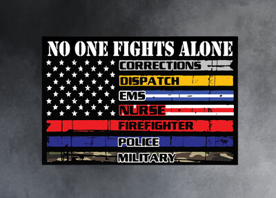 No One Fights Alone Multi Group Support Flag