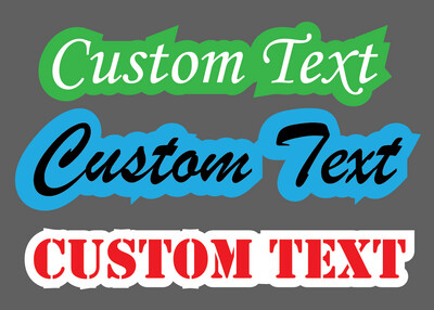 Custom word decal stickers