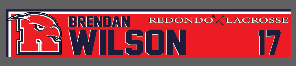 Redondo Lacrosse  (18 magnets 12x2 inch)