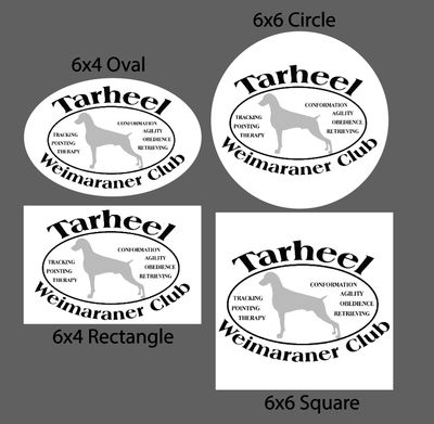 Custom order for Tarheel Weimaraner club