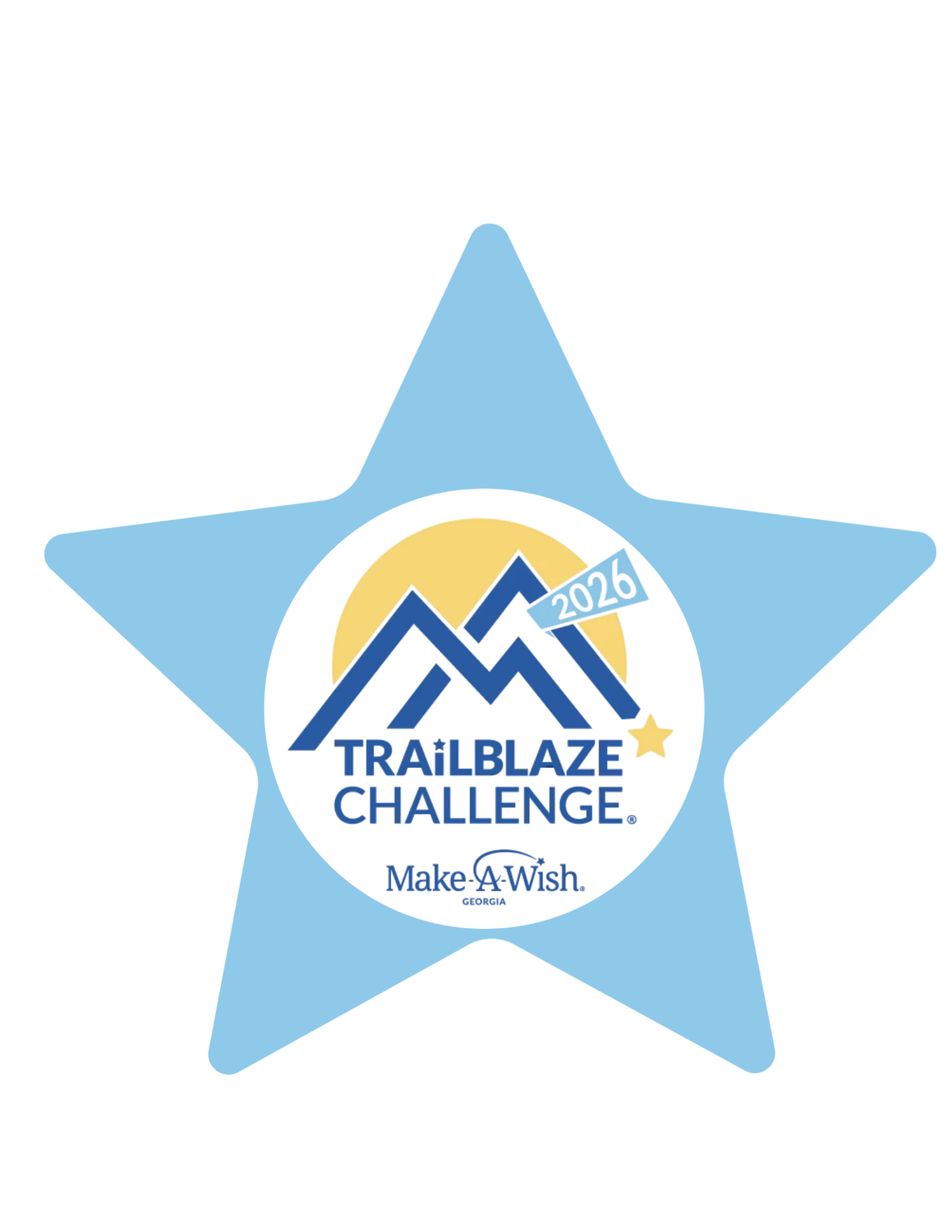 Make-A-Wish George Circle magnet and Star Decals