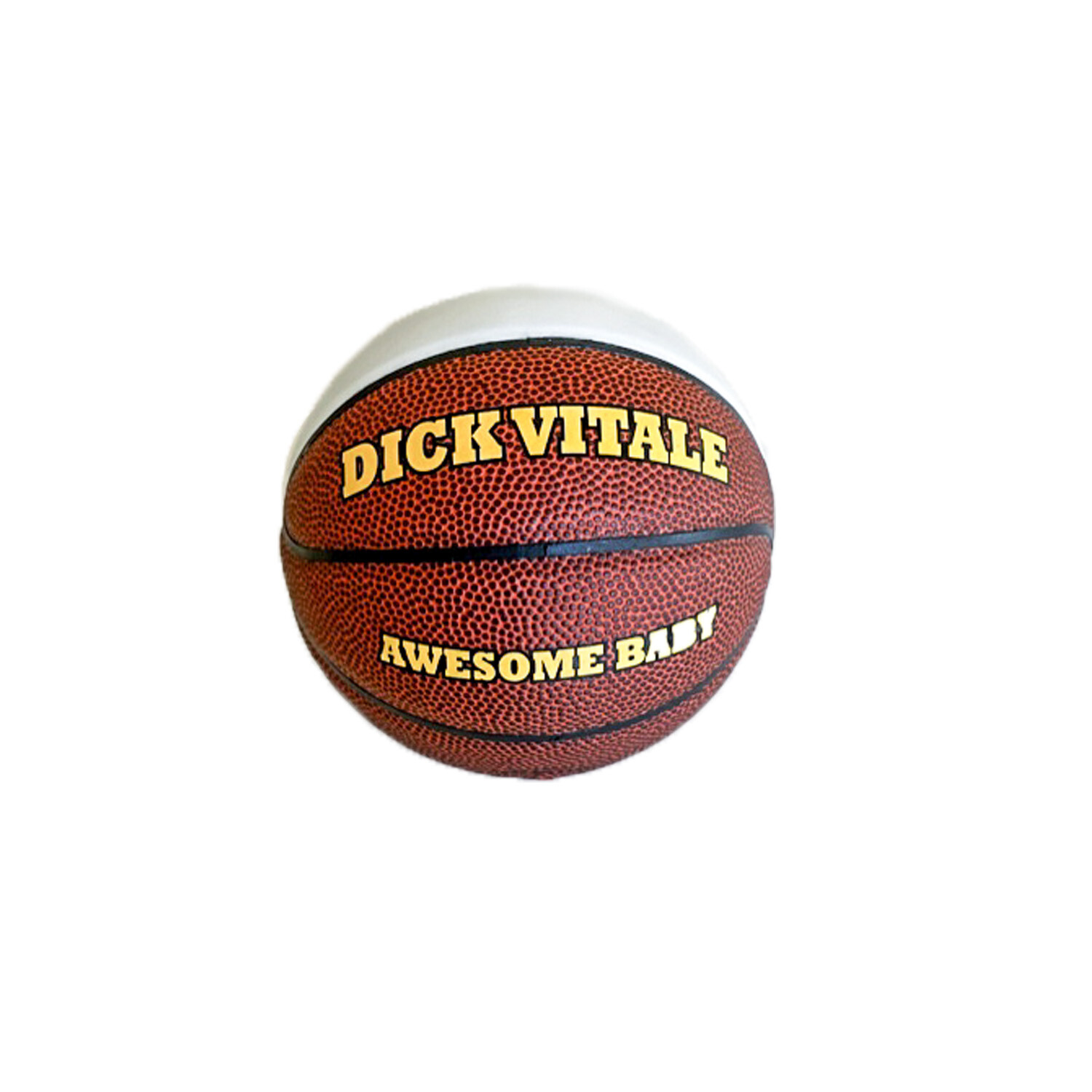 BACK IN STOCK -Autographed Dick Vitale White Panel Mini Basketball