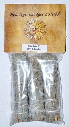 Blue Sage Smudge Stick 4" (Set of 3)