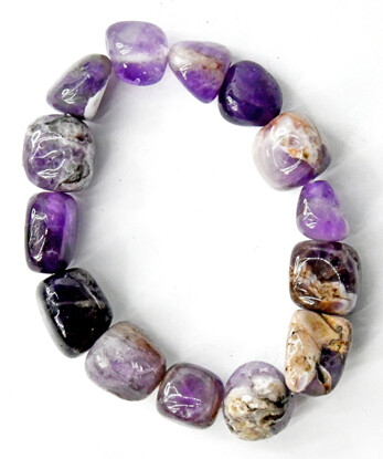 Chevron Amethyst Nugget Bracelet