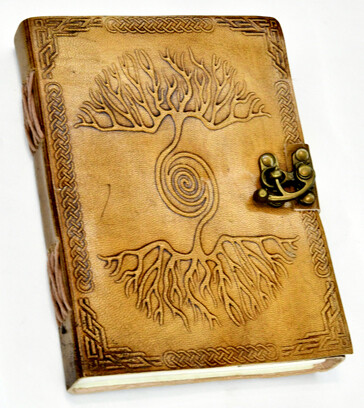 5" x 7" Double Tree Embossed leather w/latch