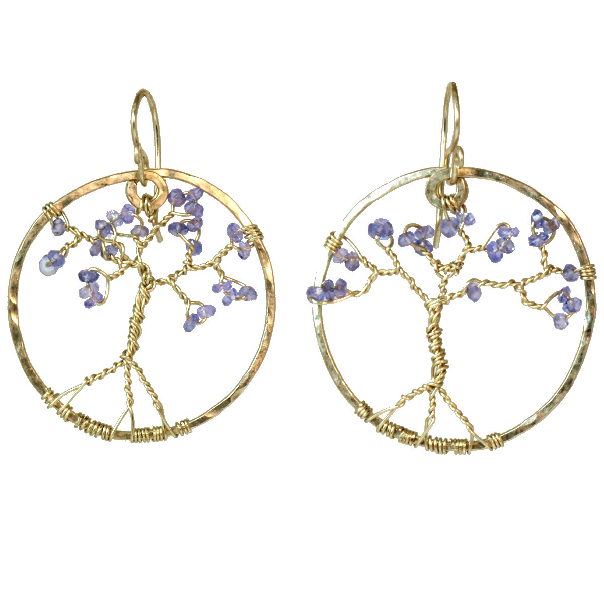 Tree Of Tanzanite Bohemian Earrings