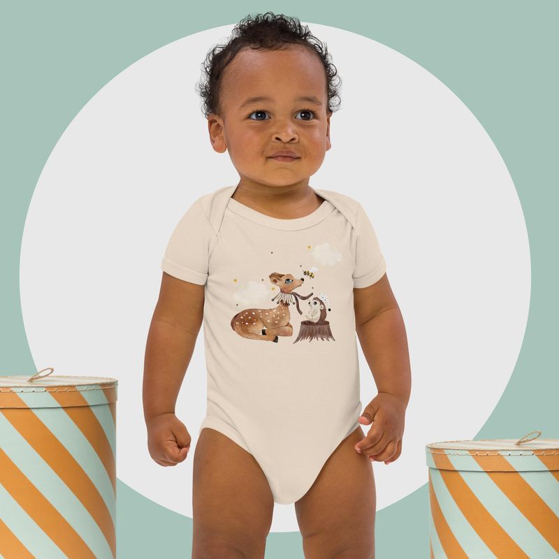 Organic Cotton Baby Bodysuit - Doe