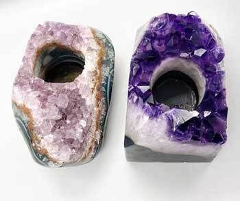 Amethyst Tealight Holder 4-7"