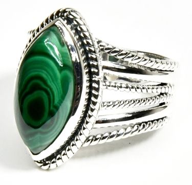 Malachite Ring Size 9