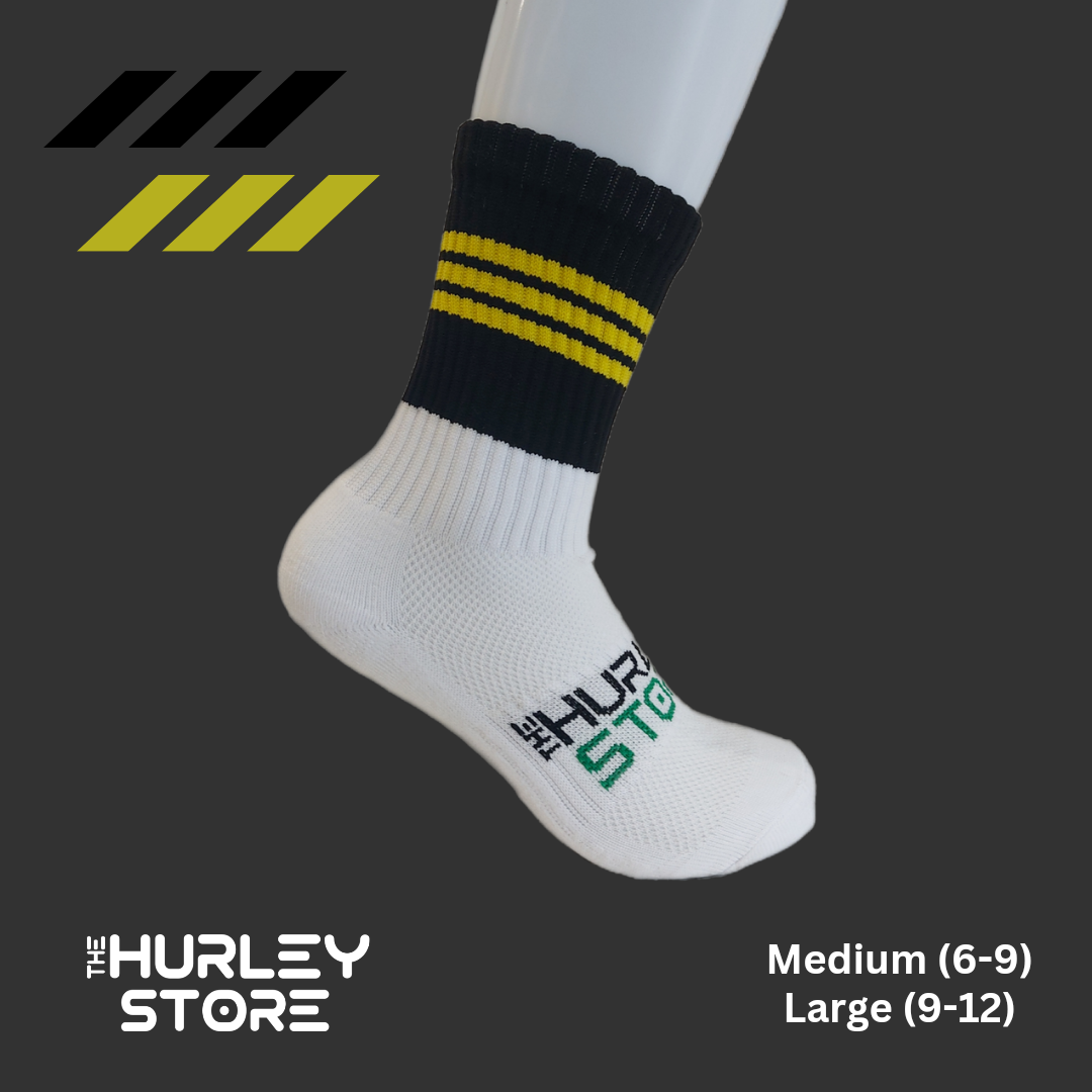 BLACK/Yellow THS Midi GAA Socks
