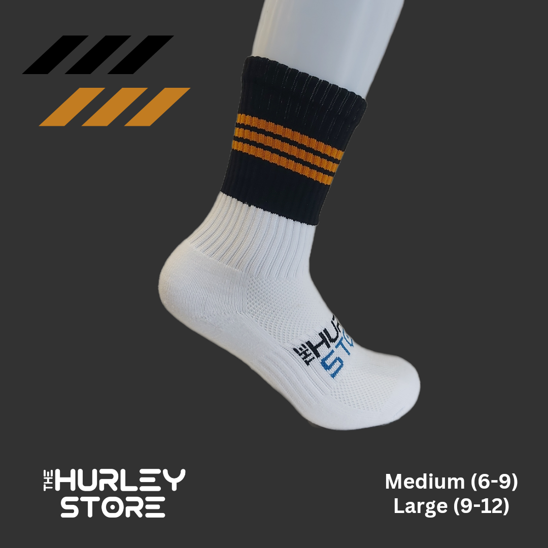BLACK/Amber THS Midi GAA Socks
