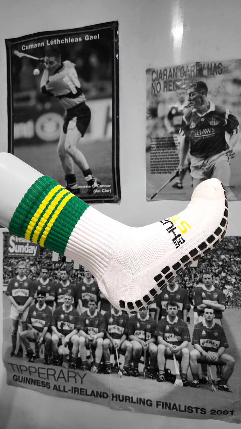 GREEN/Yellow - Player Grip Socks