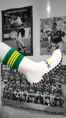 GREEN/Yellow - Player Grip Socks