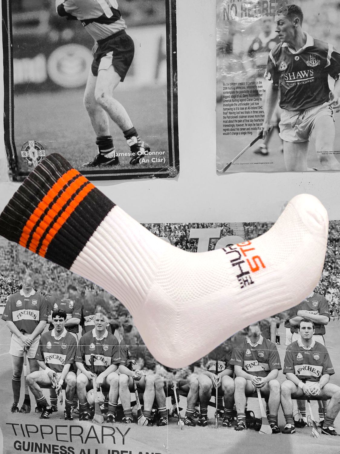 BLACK/ORANGE THS Midi GAA Socks