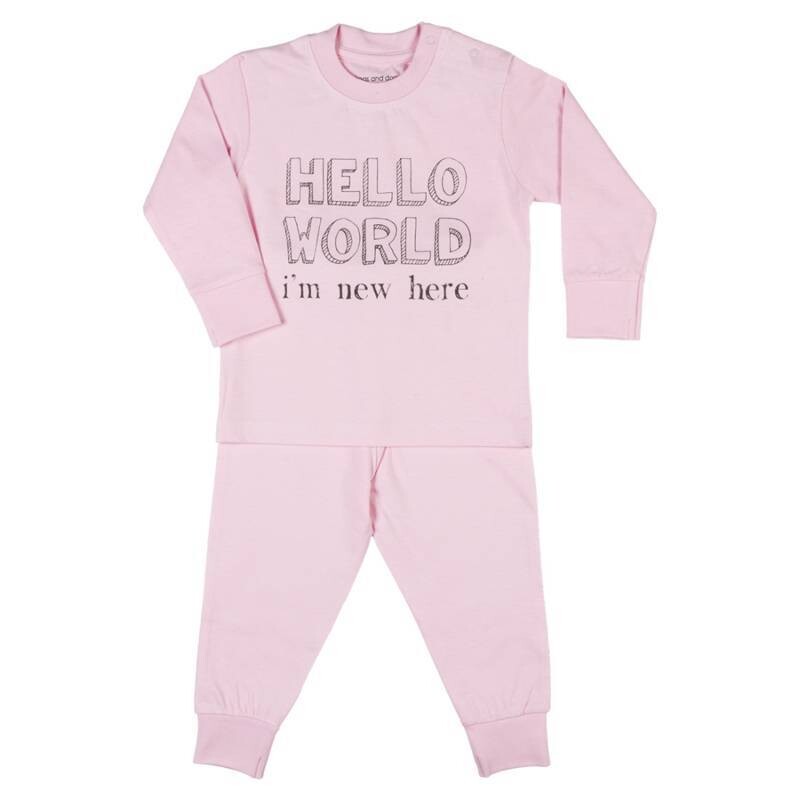 Pyjama roze - Hello world