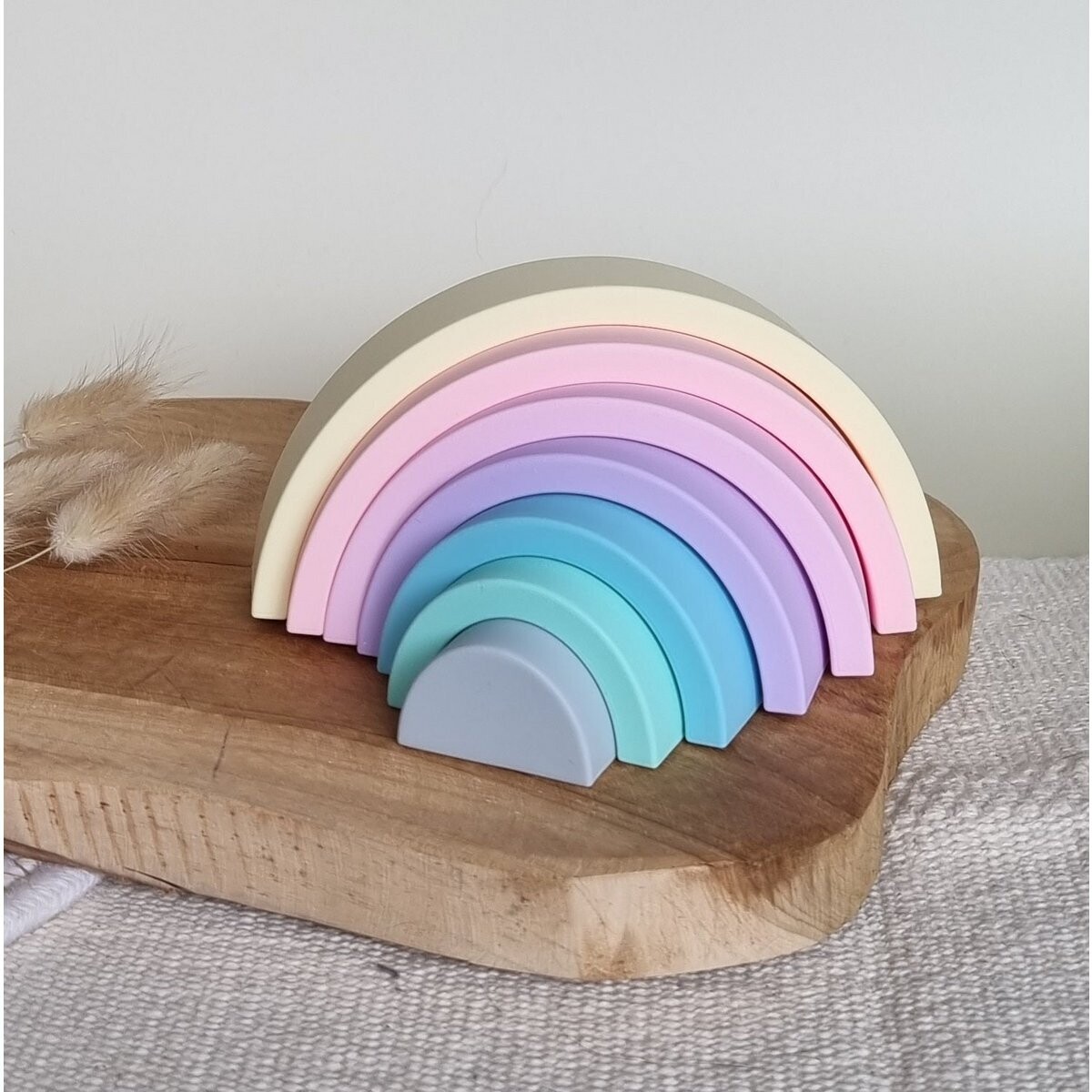 Siliconen mini stapeltoren regenboog - Candy