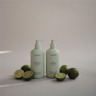 Mushie Set - Baby Lotion, shampoo en bodywash - Green Lemon - 2x 400ml