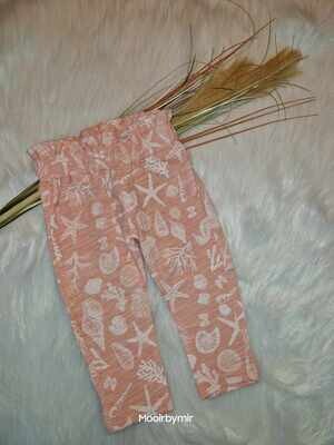 Broek met print - Peach