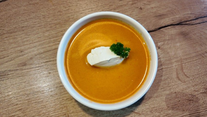 Paprikasoep met mascarpone