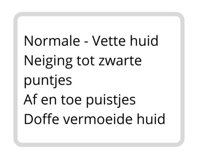 Normale - vette huid