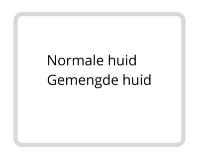 Normale - gemengde huid