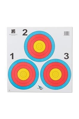 Target Faces World Archery 40cm 3-Spot Standard Centre Vegas 5-Rings