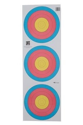 Target Faces World Archery 60cm 3-Spot Standard Centre Vertical 5-Rings